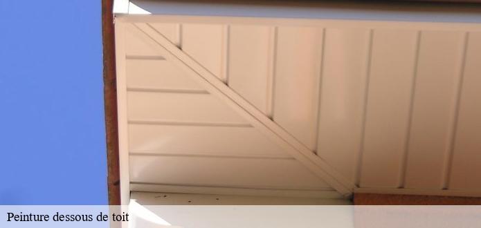 Le travail de peinture des dessous de toit à Maillezais