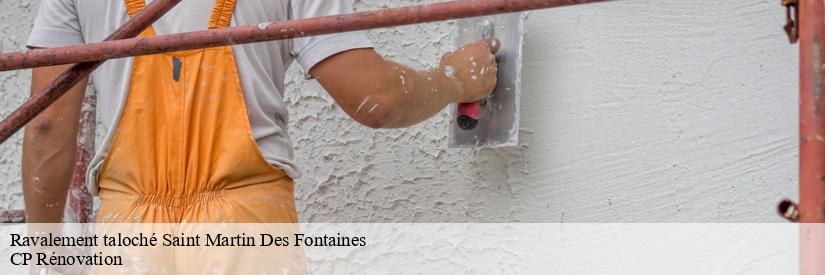 CP Rénovation : un professionnel pour les travaux de ravalement taloché à Saint Martin Des Fontaines dans le 85570